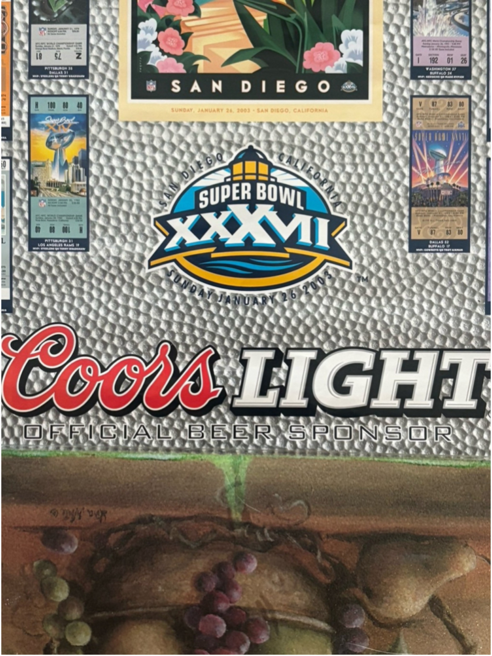 Vintage NFL Super Bowl XXXVII2003 Coors Light Last Team Standing Poster 27 x 19” - Picture 2 of 4
